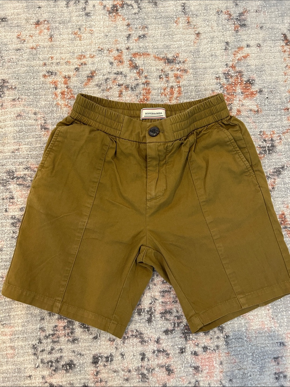 Scotch & Soda Olive Green Boys' Drawstring Waist Shorts